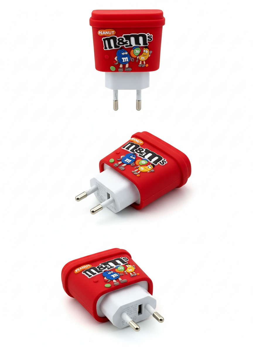 Funda de Cargador M&M Roja✨