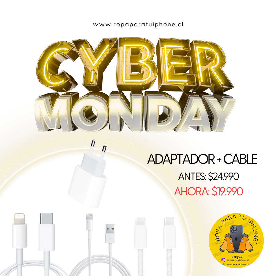 Promo Cyber Cargador Completo (adaptador + cable)