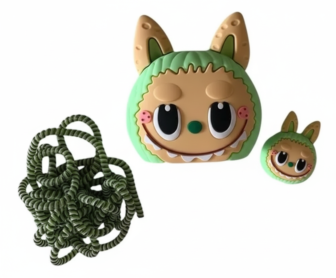 Funda de cargador Labubu Verde✨