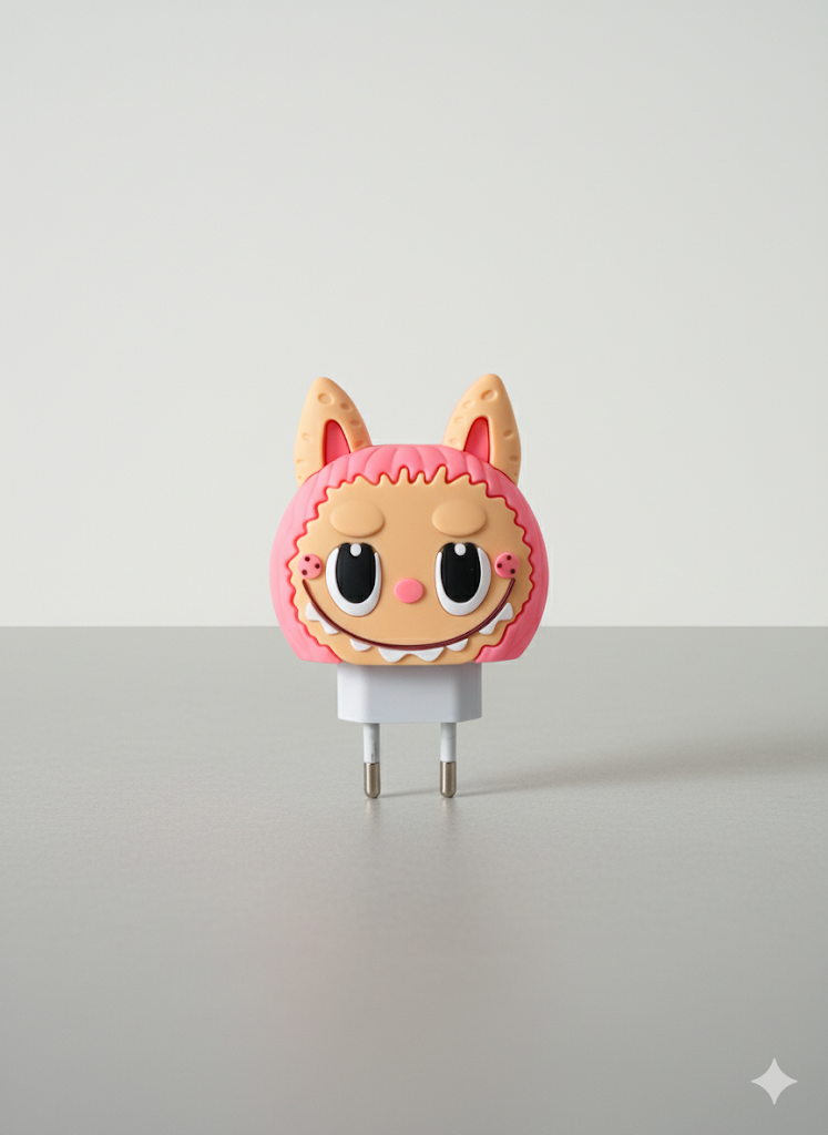 Funda de cargador Labubu Rosa✨