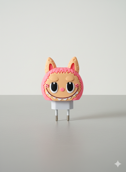 Funda de cargador Labubu Rosa✨