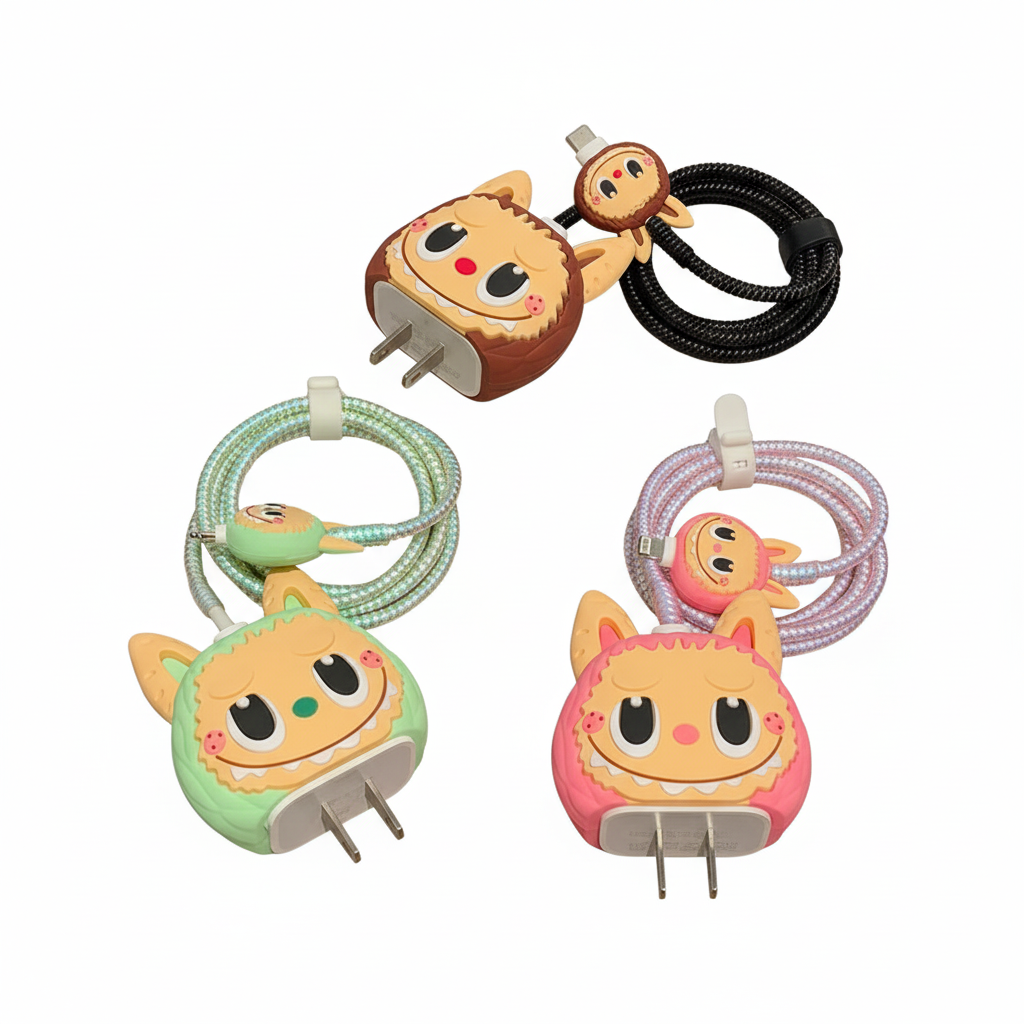 Funda de cargador Labubu Rosa✨