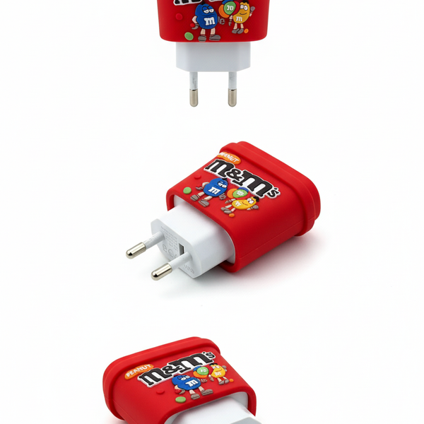 Funda de Cargador M&M Roja✨