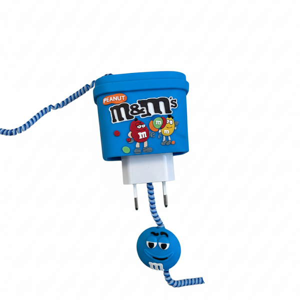 Funda de Cargador M&M Azul✨