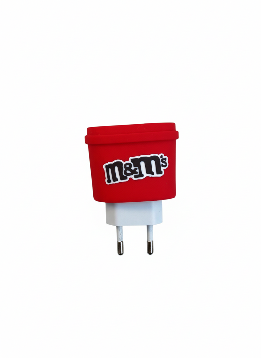 Funda de Cargador M&M Roja✨