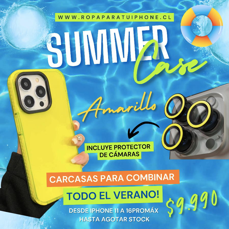 Carcasa Transparente Flúor + Protector de Cámaras