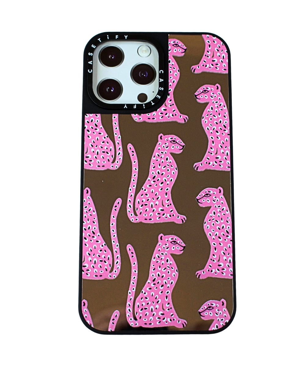 Carcasa Espejo Leopardo Rosada