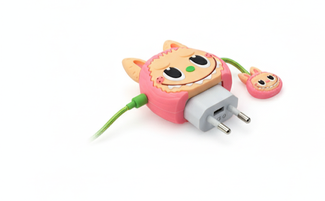 Funda de cargador Labubu Rosa✨