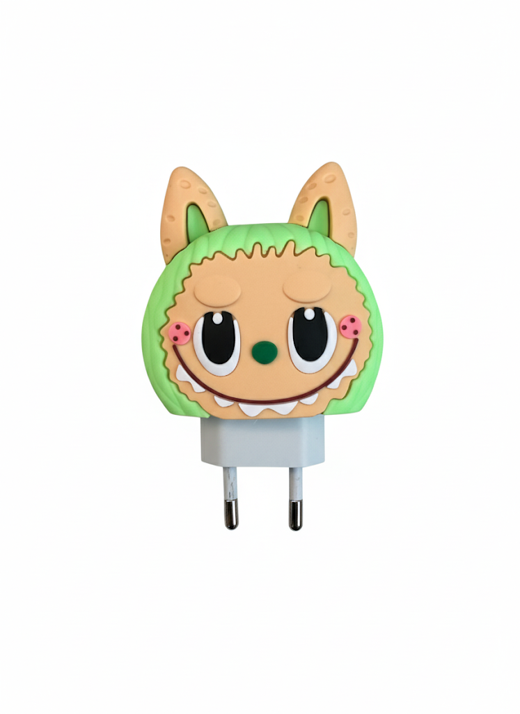 Funda de cargador Labubu Verde✨