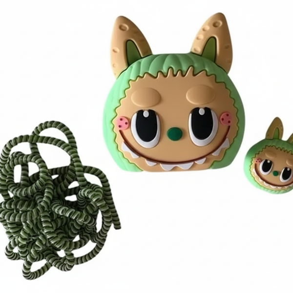 Funda de cargador Labubu Verde✨