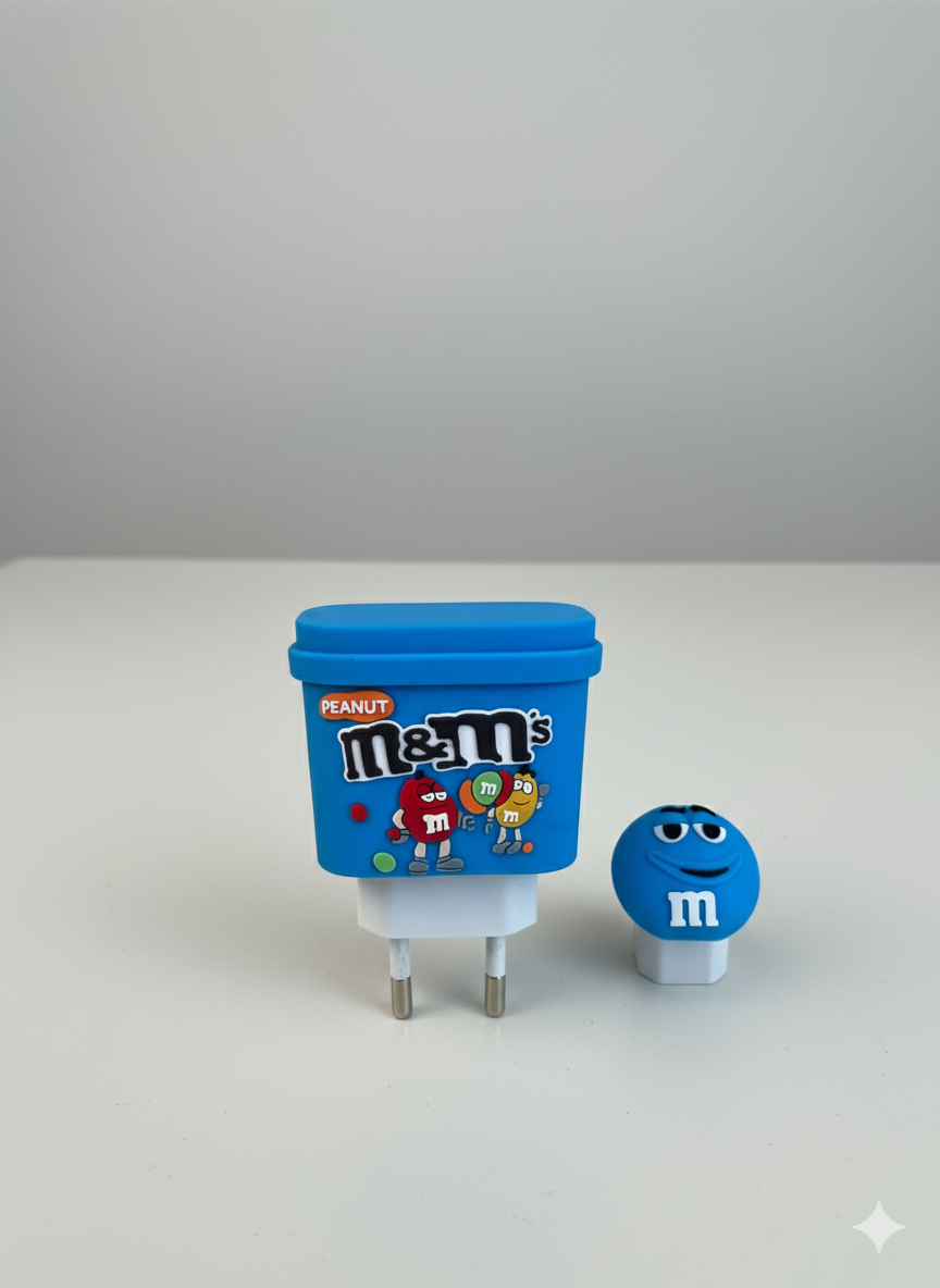 Funda de Cargador M&M Azul✨