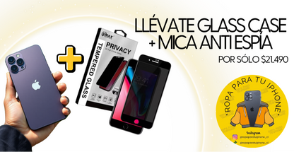 Promo Carcasa Premium + Mica Anti Espía