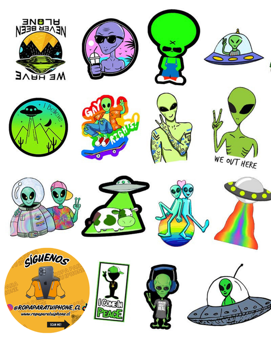 Pack Stickers Alien